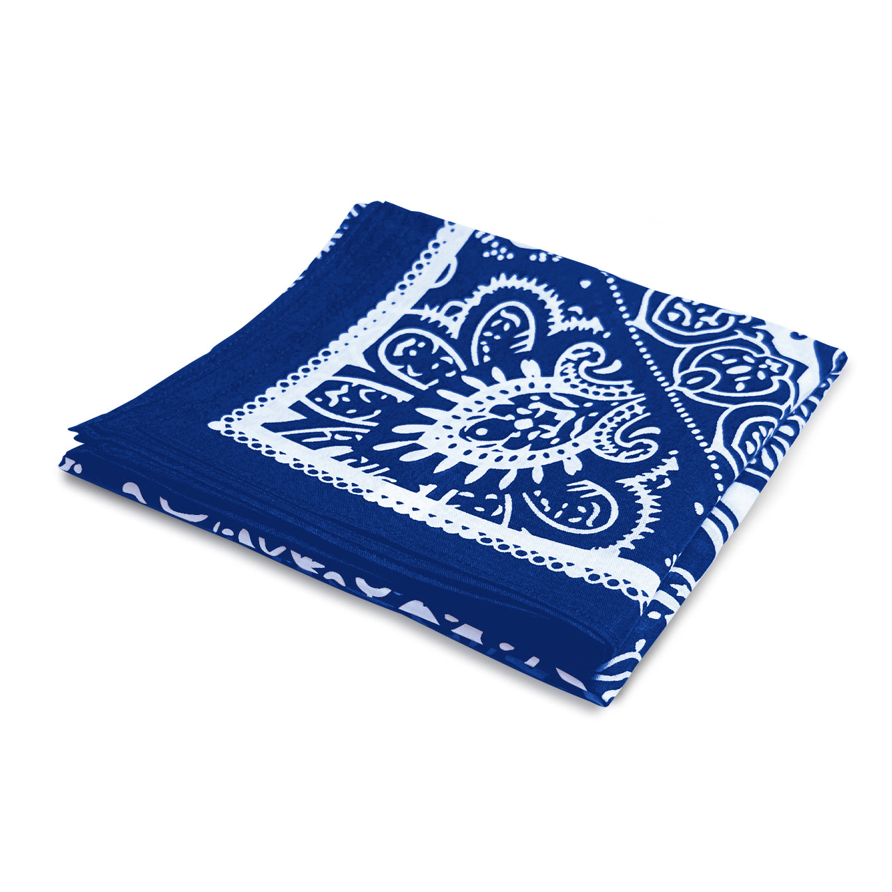 Royal Blue All-Gender Bandana Multi-Purpose Headband, Handkerchief, Head Wrap, Scarf, Protective Coverage - 22x22 Inch