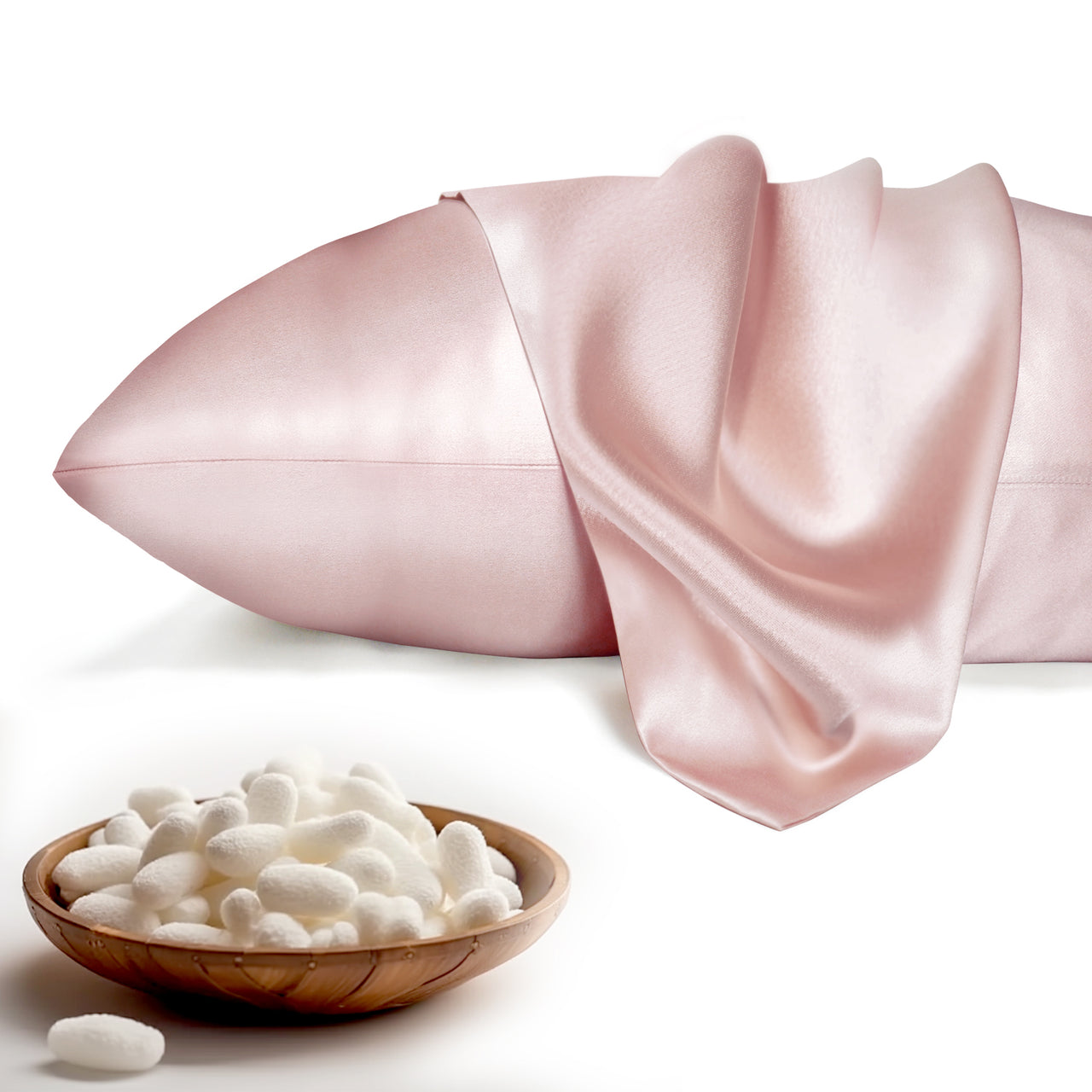 Pink Luxury Pillowcase Queen Size for Hair, Skin & Acne 100% Pure Mulberry Silk - 22 Momme 6A Silk with Hidden Zipper