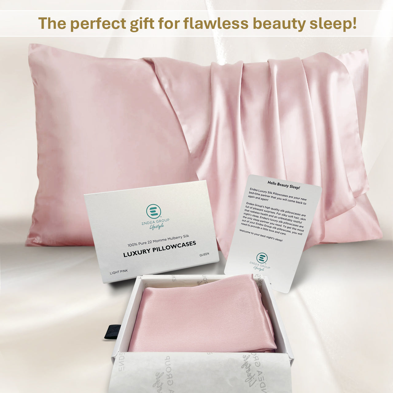 Pink Luxury Pillowcase Queen Size for Hair, Skin & Acne 100% Pure Mulberry Silk - 22 Momme 6A Silk with Hidden Zipper