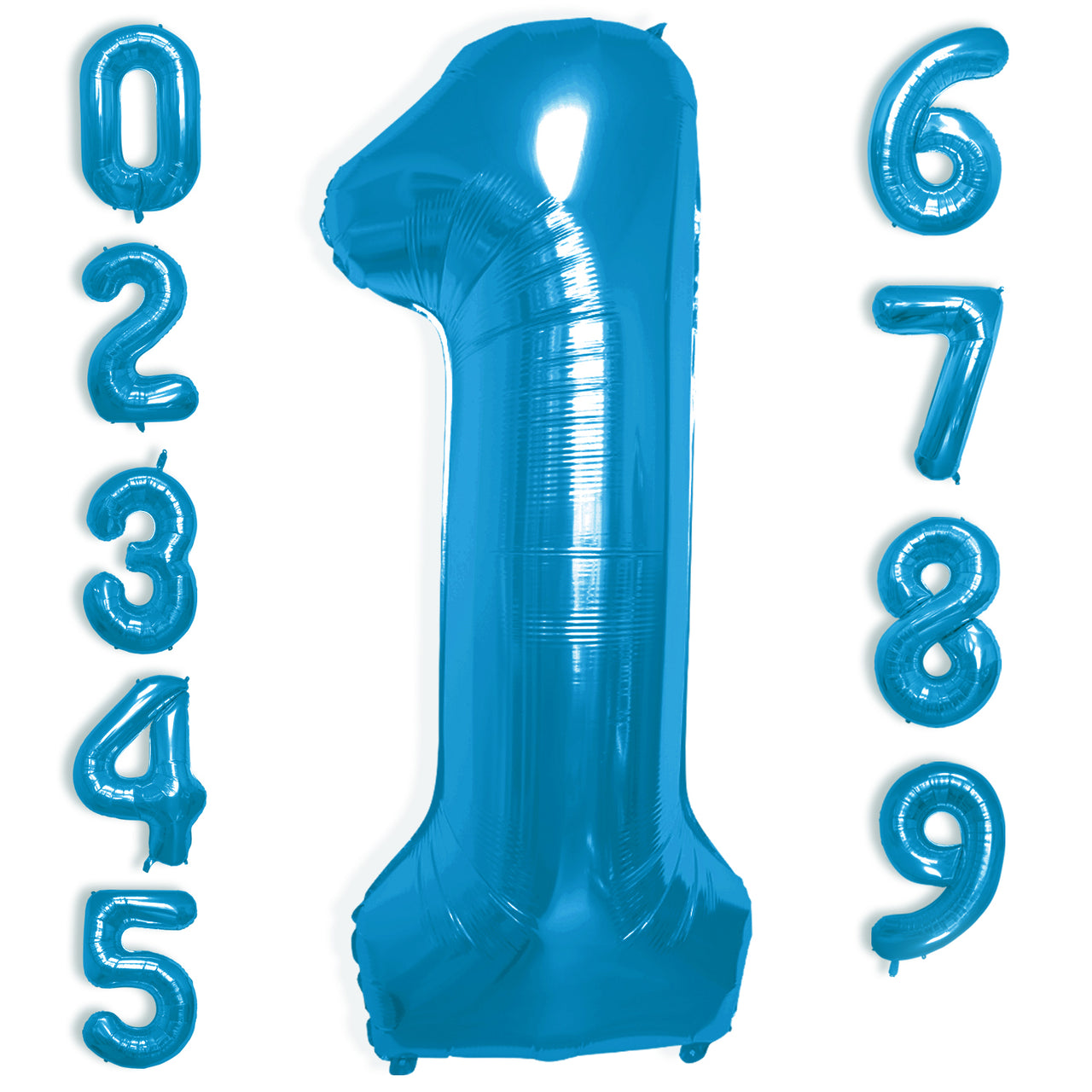 40 Inch Large Blue Number Celebration and Decoration Balloon for Birthday Parties, Graduations, Anniversaries, Weddings, Photo Shoots, Special Events