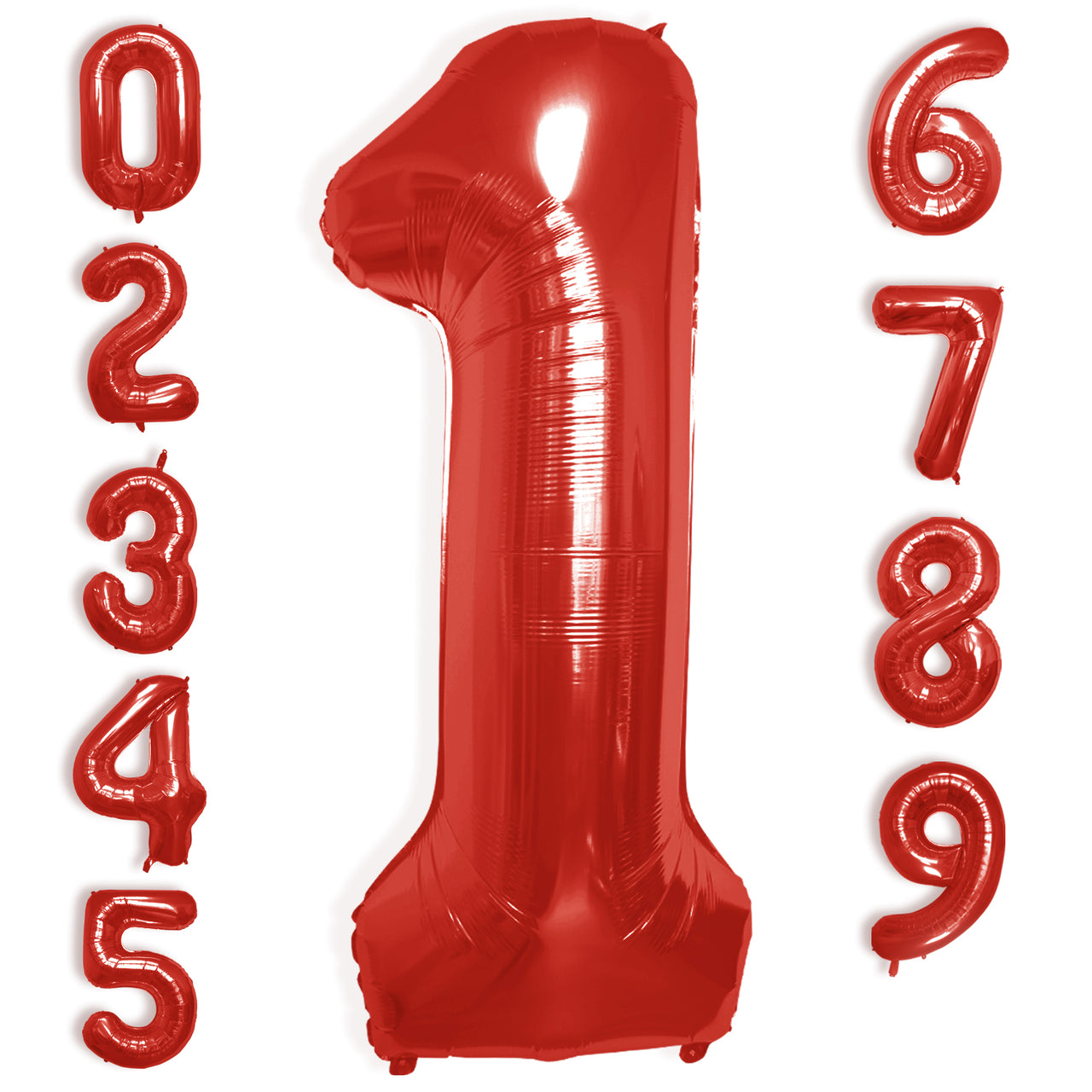 40 Inch Large Red Number Celebration and Decoration Balloon for Birthday Parties, Graduations, Anniversaries, Weddings, Photo Shoots, Special Events