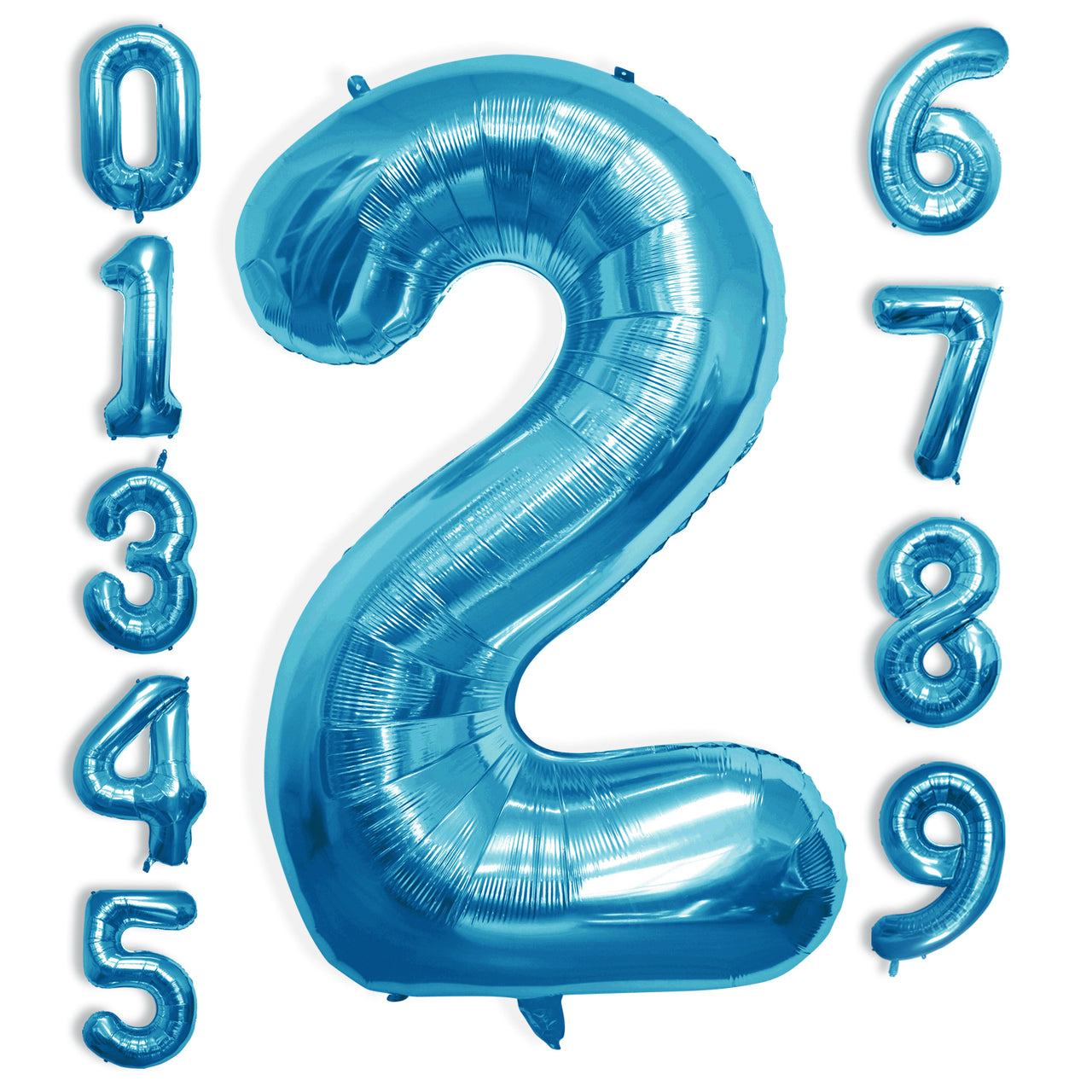 40 Inch Large Blue Number Celebration and Decoration Balloon for Birthday Parties, Graduations, Anniversaries, Weddings, Photo Shoots, Special Events