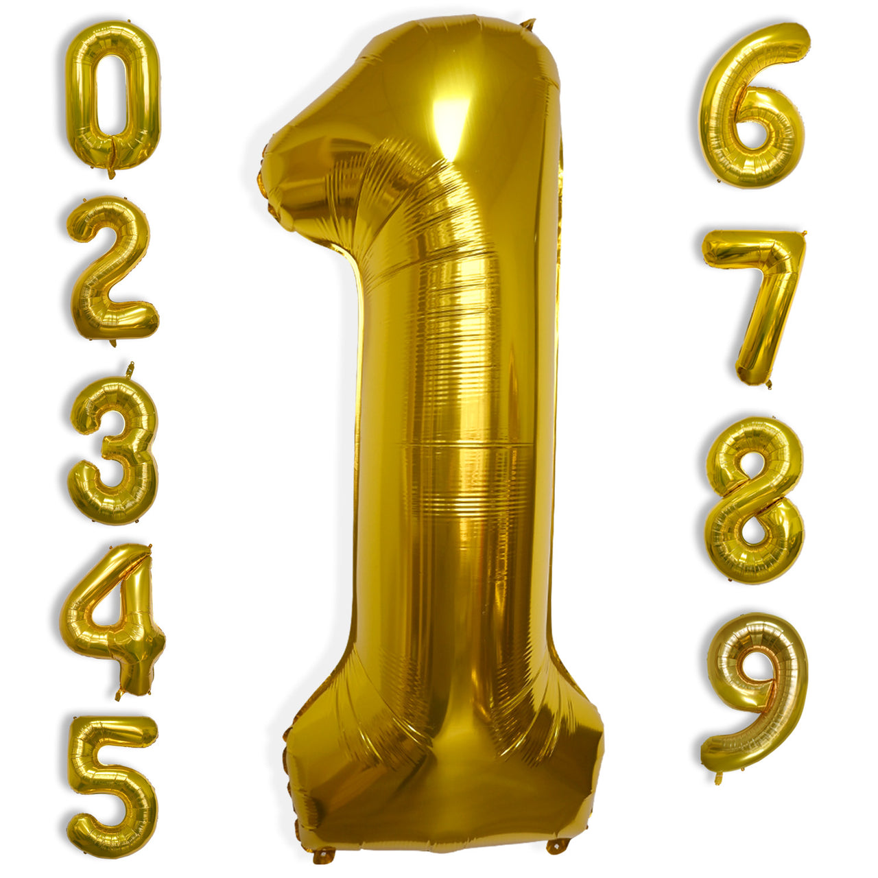 40 Inch Large Gold Number Celebration and Decoration Balloon for Birthday Parties, Graduations, Anniversaries, Weddings, Photo Shoots, Special Events